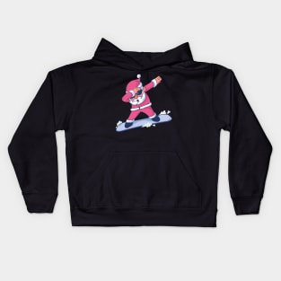 Snowboarding Santa Dab Kids Hoodie